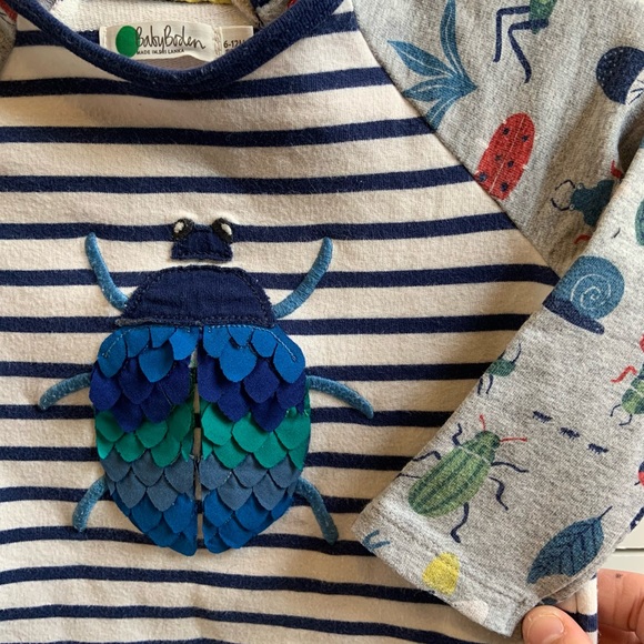 Baby Boden 6-12 Month Bug Appliqué Shirt - Picture 2 of 2